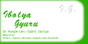 ibolya gyuru business card